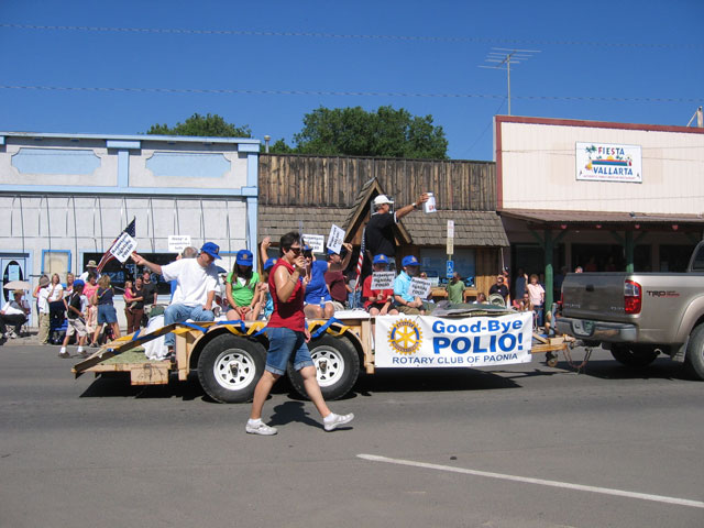 The local rotary also has a display in the parade.