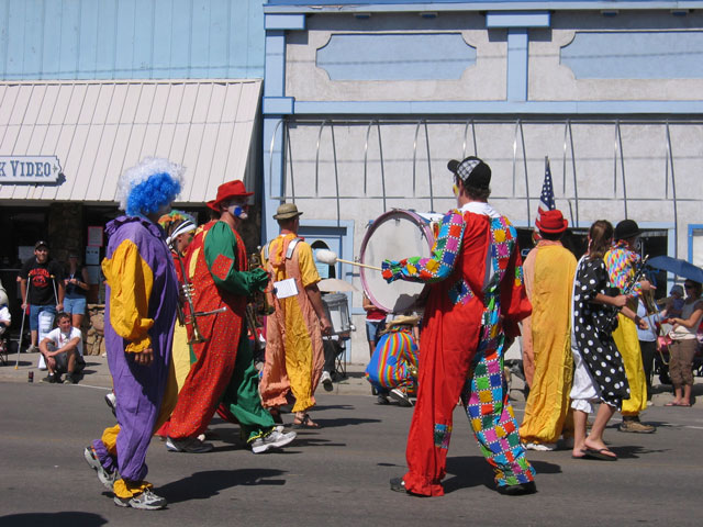 The clown band is an essential part of the parade every year.