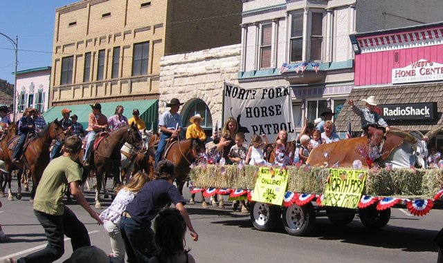 The North Fork Horse Patrol has its own float in the parade as well.