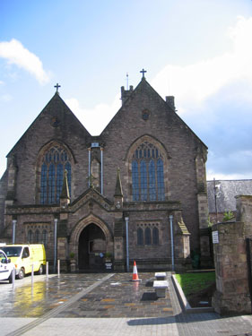 A view of the gorgeous St. Mary's Priory Church in Abergavenny.