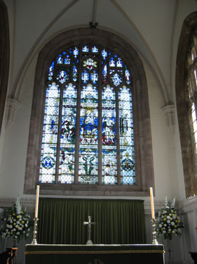 A beautiful stained glass window.