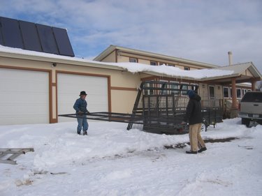 Gates are in the process of being moved to their new temporary location.