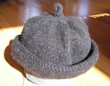 The Monmouth cap after fulling in the wash. 
