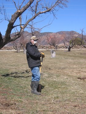Ken is diligently watching for grass fires. 