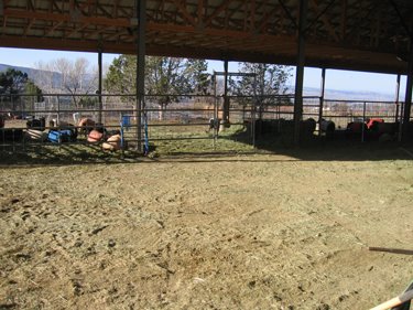 The hay barn is much cleaner after being tidied up. 