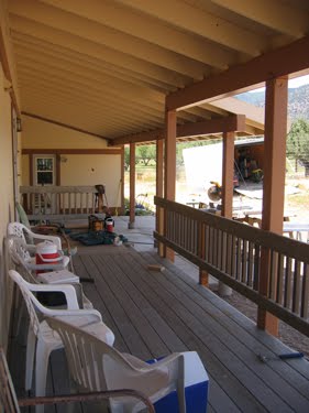The new porch is looking nice. 