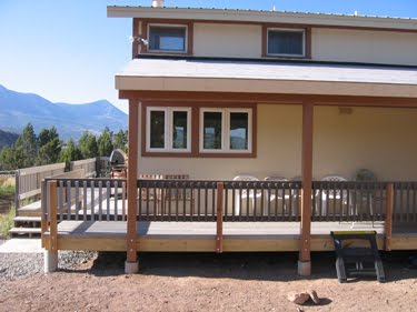A view of the new porch. 