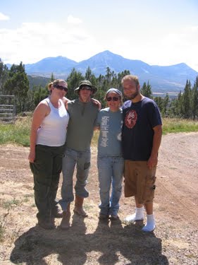 Erica, Kade, Leah, and Garrett, the culinary students who helped on the farm today. 
