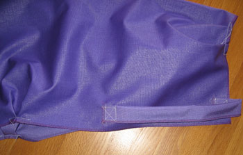 A close-up shot of the leg detail on the sheep coat. 