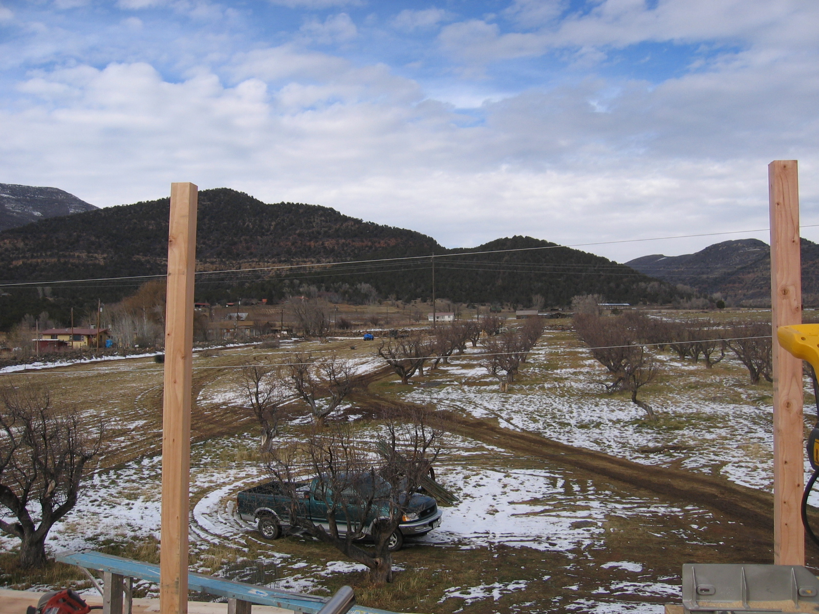 A picture looking north from the top floor of the shop.