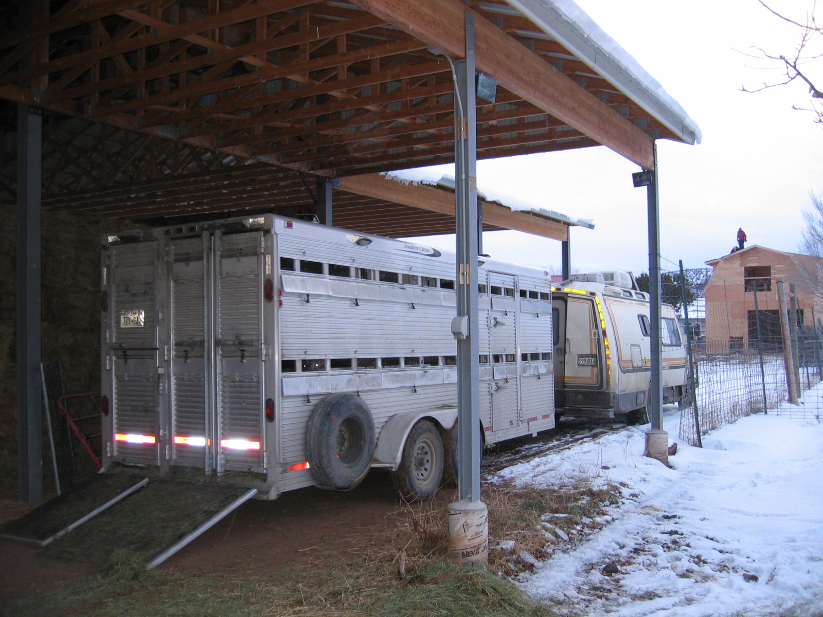 The transport trailer is ready to depart.