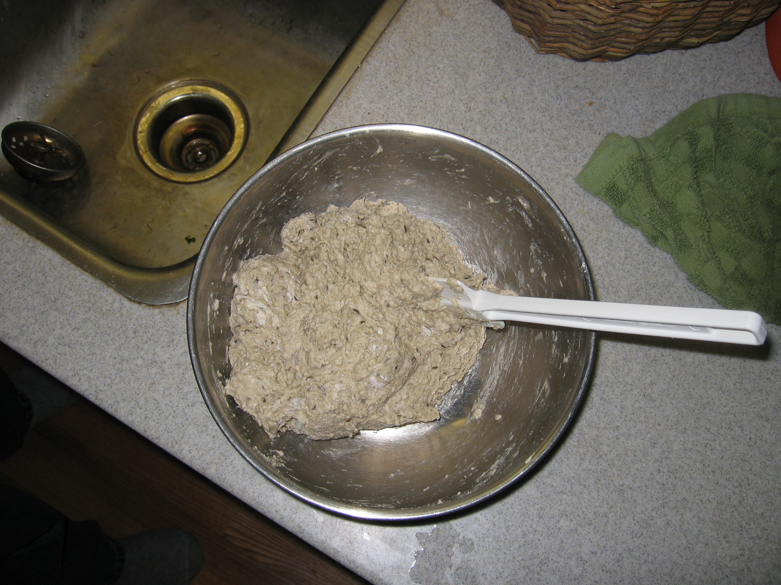 This dough is ready to rise overnight. 