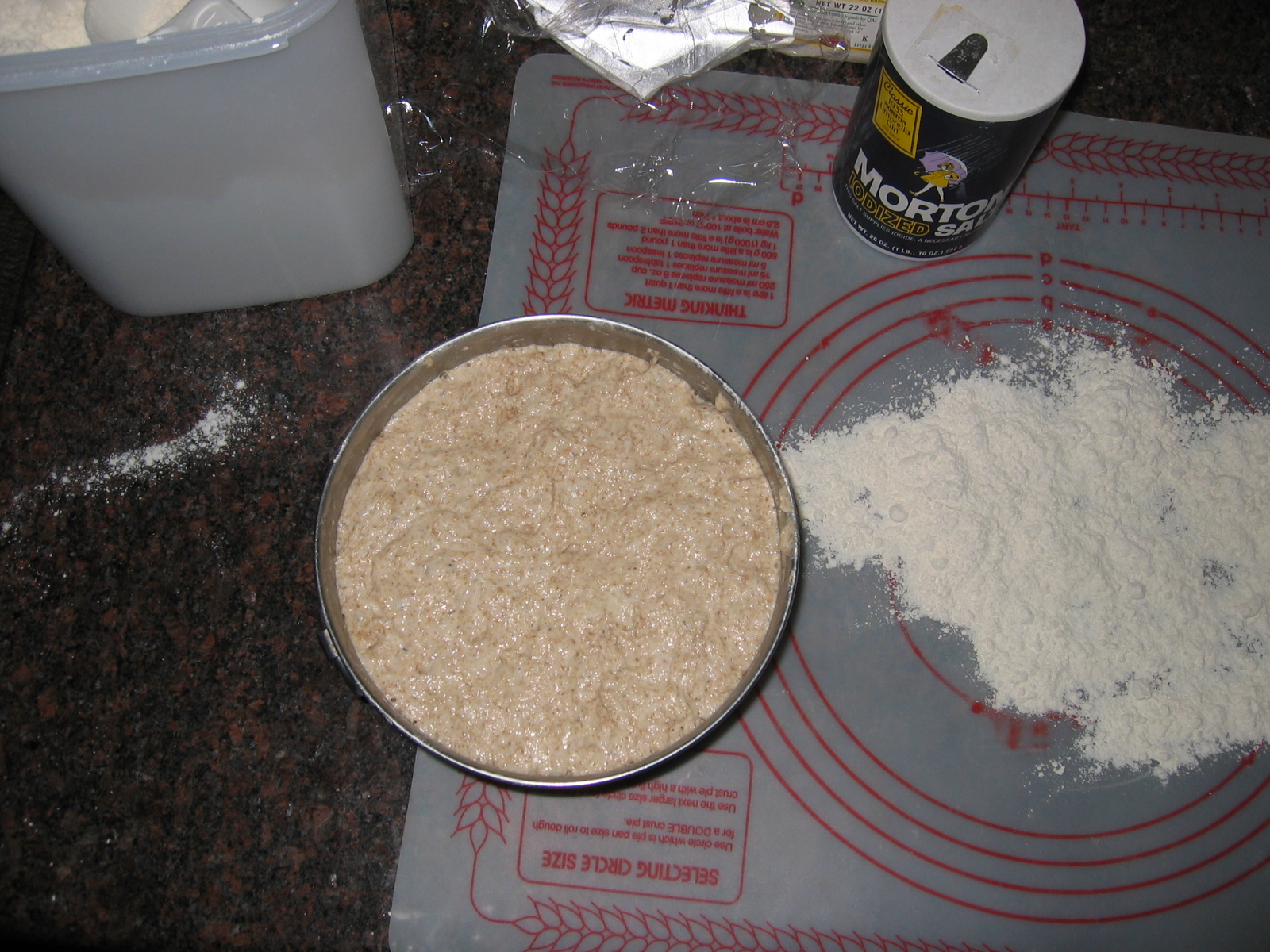 This dough has risen overnight. 